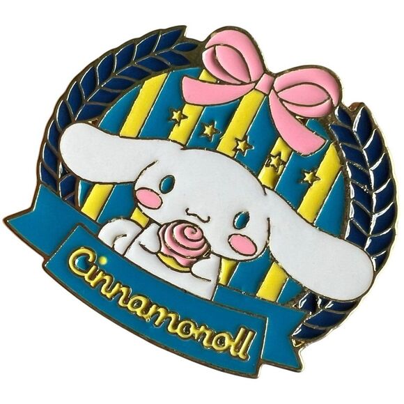 Cinnamoroll Academia Pink Bow Large Enamel Pin - Picture 6 of 7